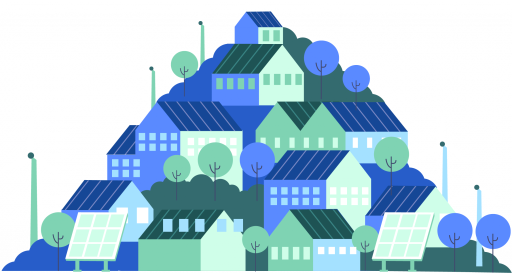 Schéma d’un projet d’autoconsommation collective photovoltaïque en 2025